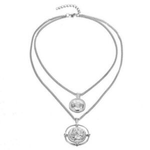 Portrait Coin Chain Choker Necklace jewelry